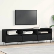 vidaXL Gabinete para TV com gaveta Carvalho Preto 150 x 30 x 44,5 cm