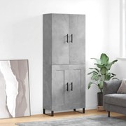 vidaXL Armário alto 69,5x34x180 cm derivados de madeira cinza cimento