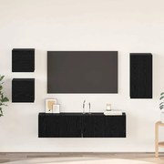 vidaXL Conjunto de móvel de TV 5 pcs Carvalho preto Madeira processada