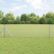 vidaXL Cerca de Fio Soldado com 13 Postes 0.4x50 m Aço Galvanizado