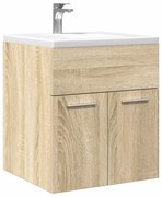 vidaXL Armário lavatório WC 41x38,5x46cm deriv madeira carvalho sonoma