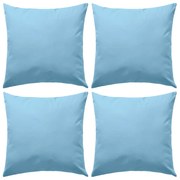 Almofadas para exterior 4 pcs 45x45 cm azul claro