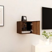 vidaXL Móvel de TV de parede 30,5x30x30 cm cor carvalho castanho