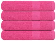 Toalhas 4 pcs 100x200 cm 360 gsm 100% algodão rosa