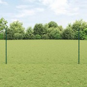 Postes para Cerca vidaXL 5 pcs U-Channel Verde 120 cm Aço