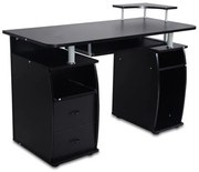 Mesa de computador MDF preta para escritório em casa, estação de trabalho, móveis para casa e escritório - branca