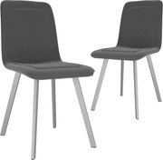 vidaXL Cadeiras de jantar 2 pcs veludo cinzento