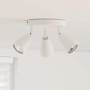 vidaXL Foco de Teto 3 Vias Ajustável Branco GU10