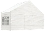 VidaXL Gazebo com telhado 5,88x2,23x3,75 m polietileno branco