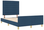 Cama vidaXL Azul 160x200 cm Tecido