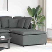 vidaXL Módulo de pufe modular para sofá cinza escuro 100x100x48 cm