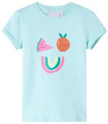 T-shirt de criança ciano-claro 116