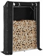 vidaXL Rack de lenha com tampa de chuva 150x40x200 cm aço galvanizado