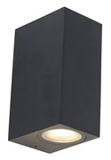 LED Conjunto de 3 candeeiros de parede inteligentes pretos 2-luzes IP44 - Baleno Moderno