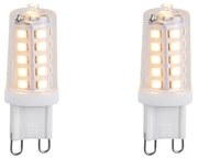 Conjunto de 2 Lâmpadas LED Dimáveis G9 3W 250lm 3000K