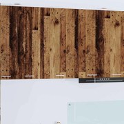 vidaXL Armário suspenso Madeira Antiga e Branco 50 x 31 x 80 cm