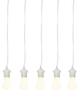 LED Conjunto móvel de 5 suportes de lâmpada brancos incl. lâmpadas A60 - Move Moderno