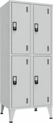 Cacifo Metálico Duplo 4 Compartimentos Cinza 1900×600×500 mm com Chave - Standard
