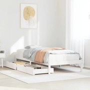 vidaXL Cama sem colchão 90x200 cm madeira de pinho maciça branco