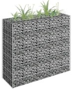 vidaXL Canteiro elevado/cesto gabião 90x30x90 cm aço galvanizado