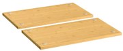 Coberturas para fogão 2 pcs 50x28x1,5 cm bambu