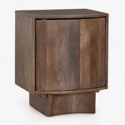 Mesa De Cabeceira De Madeira Atlanta 40x35 Cm Madeira De Cabo Escuro - Sklum