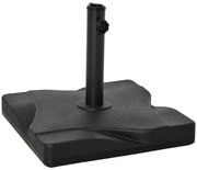 Outsunny Base Chapéu Sol Quadrada Suporte Mastros 30 35 38mm Resistente Durável Jardim Terraço 41,5x41,5x35cm Preto | Aosom Portugal