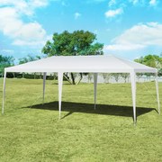 Tenda jardim de 3 x 6 m à prova d'água com corda de vento para festas campismo casamentos branca