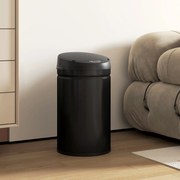Balde de Lixo de Cozinha Automático 30 L em Aço Inoxidável Sensor Infravermelhos Fecho Automático 32x30,5x51 cm Preto