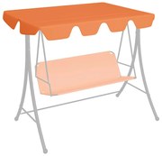 vidaXL Toldo suplente p/ baloiço de jardim 150/130x105/70 cm laranja