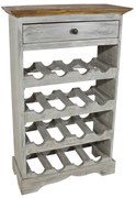 vidaXL Garrafeira madeira de mogno maciça 55x23x85 cm