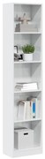 vidaXL Estante 40x24x176 cm derivados de madeira branco brilhante