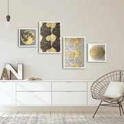 Pintura Decorativa em MDF com Moldura 4Pbct-04 – Multicolor – 136 x 75