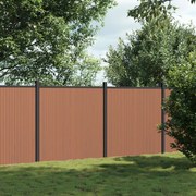 vidaXL Painel de vedação 353x186 cm WPC castanho