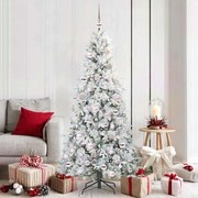 vidaXL Árvore de Natal Articulada Artificial Branco 180 cm PE e PVC