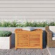 vidaXL Caixa de arrumação para jardim com saco 90x50x58 cm teca maciça