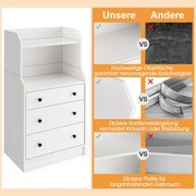 Armário de joias autônomo com luzes LED internas e 4 ângulos de inclinação ajustáveis ​​- marrom