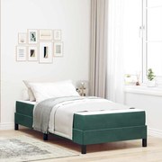 vidaXL Cama box spring com colchão Verde Escuro 80 x 200 cm Veludo