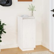 vidaXL Sapateira 35x35x80 cm madeira de pinho maciça branco