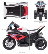 Mota Elétrica BMW HP4 para Crianças Acima de 18 Meses Mota de Bateria