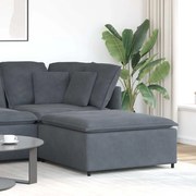 vidaXL Módulo de pufe para sofá modular cinzento-escuro 100x100x48 cm