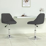 vidaXL Cadeiras de jantar giratórias 2 pcs veludo preto