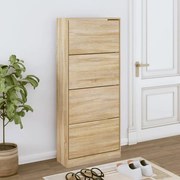 vidaXL Sapateira 63x24x147 cm derivados de madeira carvalho sonoma