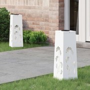 vidaXL Luz Solar LED de Caminho 2 pcs Branco Aço Laminado a Frio