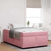 vidaXL Estrutura da Cama com colchão Rosa 120 x 190 cm tecido
