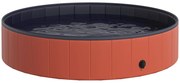 PawHut Piscina Refrescante Cães Ø140x30cm PVC Antiderrapante Dobrável Fácil Armazenar Ideal para Verão Vermelho | Aosom Portugal