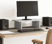 Suporte monitor 50x27x15 cm derivados madeira cinzento cimento