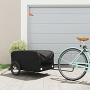 vidaXL Reboque para bicicleta 45 kg ferro preto