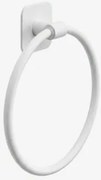 Toalheiro Adesivo De Parede Ø15 Cm Para Casa De Banho Em Aço Inoxidável Ondreli Branco - Sklum