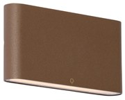 Candeeiro de parede exterior moderno castanho enferrujado 17,5 cm com LED IP65 - Batt Moderno